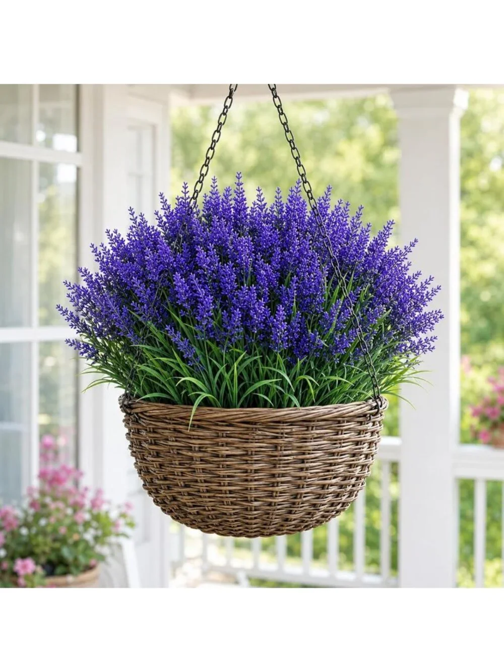 36 Bundles UV Resistant Faux Lavender Flowers - Perfect for Garden, Pots & Decor